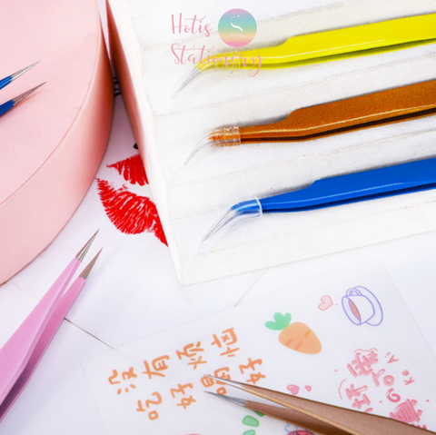 [HOTIS] Nhíp gắp sticker TWEEZERS/ KW-triO dùng trong bullet journal, nhíp gắp đầu cong đầu thẳng