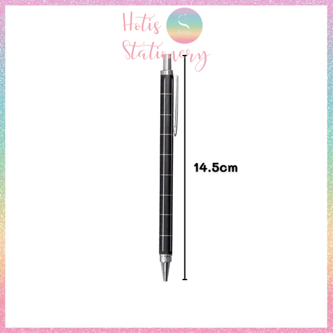 [HOTIS] Bút chì bấm kim ngòi 0.5/ 0.7mm, thân bút bằng kim loại có kẻ rãnh sọc