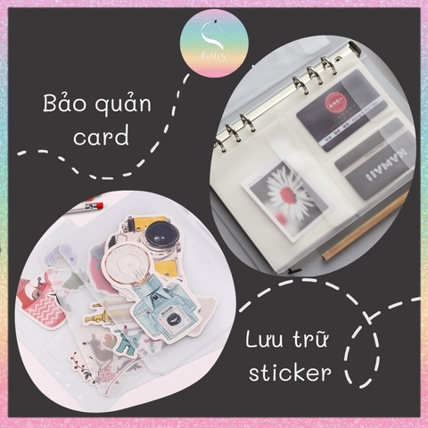 [HOTIS] Sheet PVC đựng card, sticker cho binder A7/ A6/ A5/ B5/ A4