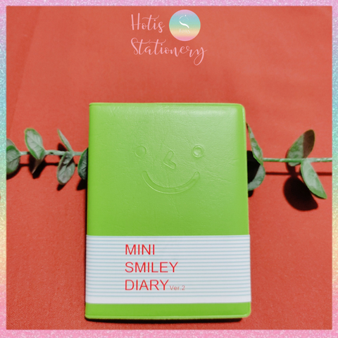 [HOTIS] Sổ tay MINI SMILEY DIARY bìa da nhiều màu - Khổ 7.7x12.7cm - 192 trang
