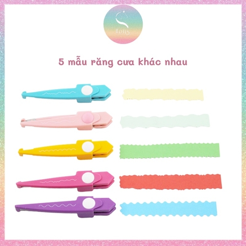 [HOTIS] Bộ 5 kéo răng cưa, kéo lượn sóng, kéo cắt giấy thủ công