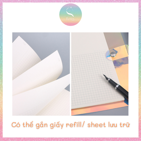 [HOTIS] Binder - Sổ còng dẻo, bìa còng dẻo - Trắng/ Đen - A7/ A6/ A5 - Không kèm giấy