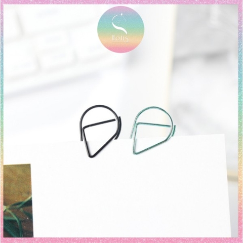[HOTIS] Set 10 cái Kẹp giấy kim loại hình giọt nước kẹp thiệp cưới, thư mời, thiệp sinh nhật