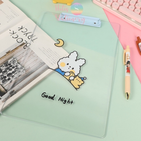 Bìa kẹp tài liệu A4 trong suốt hình thỏ