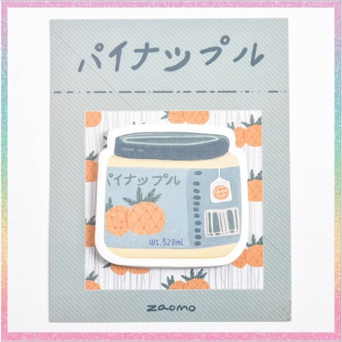 Set 30 tờ giấy note Hotis, giấy ghi chú in hình thực phẩm đóng hộp có keo dán