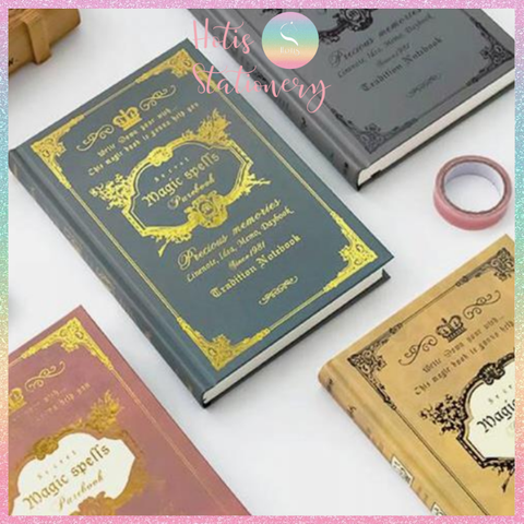 [HOTIS] Sổ tay ma thuật phong cách Châu Âu cổ điển bìa cứng - A5 21.3x14.5cm