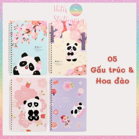 Sổ lò xo A5 kẻ ngang DUMEI sổ tay dễ thương 60 tờ/ 120 trang