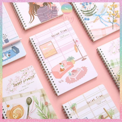 Sổ lò xo A5 kẻ ngang DUMEI sổ tay dễ thương 60 tờ/ 120 trang