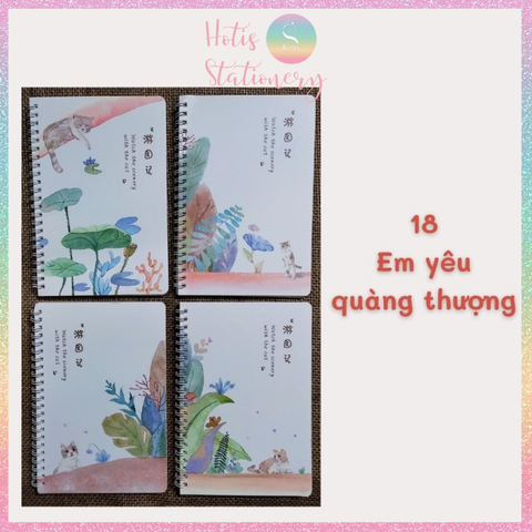 Sổ lò xo A5 kẻ ngang DUMEI sổ tay dễ thương 60 tờ/ 120 trang