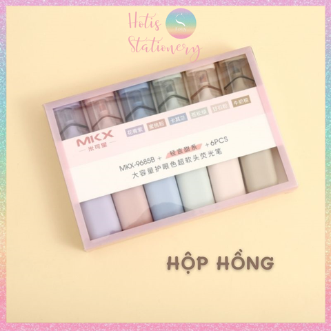 [HOTIS] Bộ 6 bút highlight màu Morandi, bút dạ quang, bút nhớ cao cấp và tinh tế