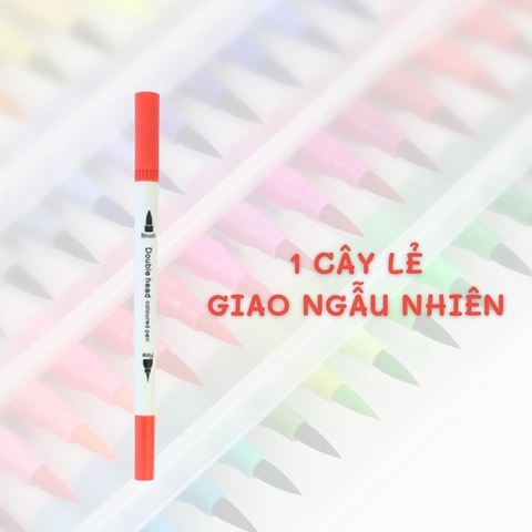 [HOTIS] Bút lông hai đầu tô màu vẽ tranh gốc nước viết calligraphy Double Head- Bộ 60/80/100/120 màu