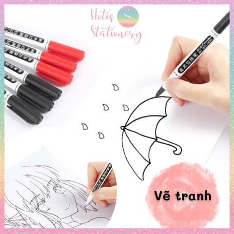 [HOTIS] Bút lông dầu 2 đầu HAOCAI Art Outliners không lem, chống nước