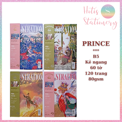 [HOTIS] Sổ tay Notebook Miss Time Illustration dạng tạp chí - B5 80/ 120 trang