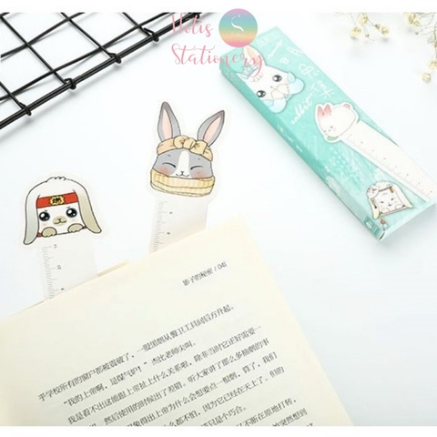 [HOTIS] Bookmark thước kẻ đánh dấu sách hình thỏ kawaii - Hộp 30 thẻ, có tách set lẻ