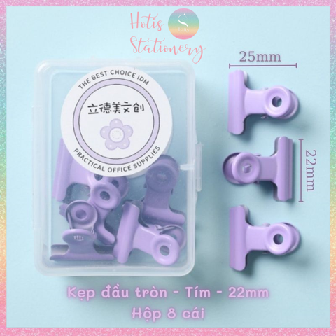 [HOTIS] Kẹp giấy kim loại màu Macaron Paper Clip kẹp bướm giữ tài liệu