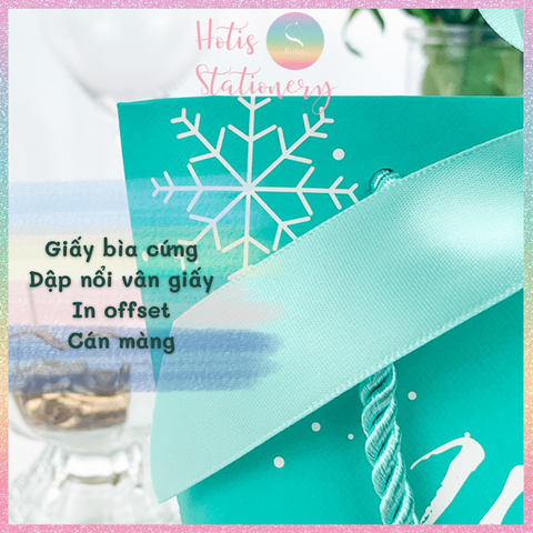 [HOTIS] Túi giấy đựng quà tặng nhiều hình xinh xắn có quai xách và tặng kèm ruy băng thắc nơ