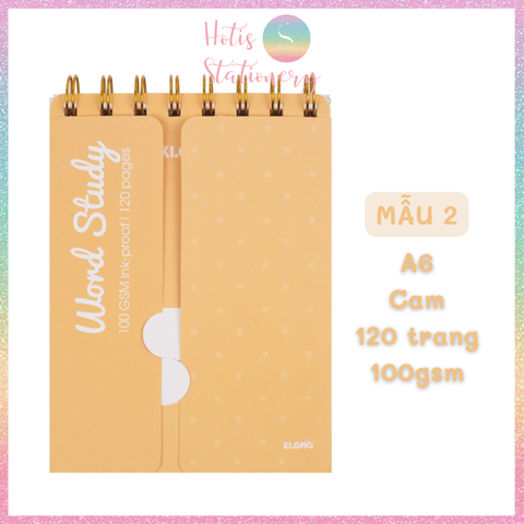 [HOTIS] Sổ học từ vựng Word Study KLong A6 - 120 trang