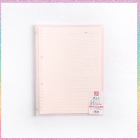 [HOTIS] Binder A5/ B5 bìa còng nhiều màu có dây nơ - Kèm 30 tờ giấy