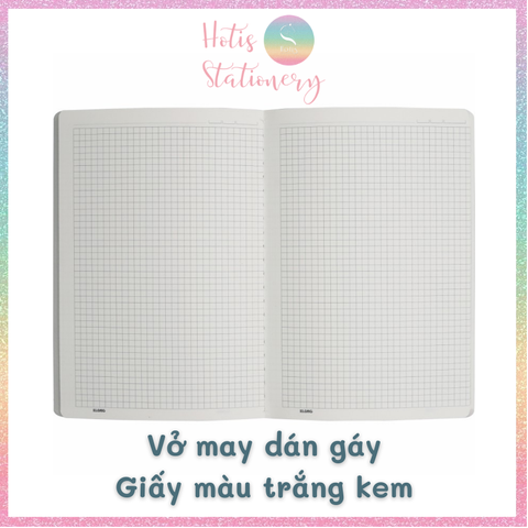 [HOTIS] Vở may dán gáy Kẻ ô Caro KLong 100gsm - 80/120/200 trang