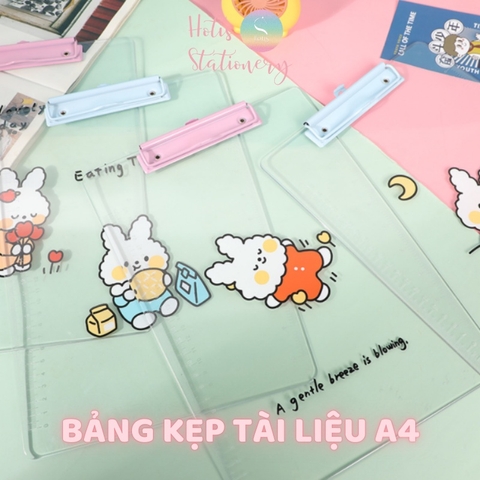 Bìa kẹp tài liệu A4 trong suốt hình thỏ