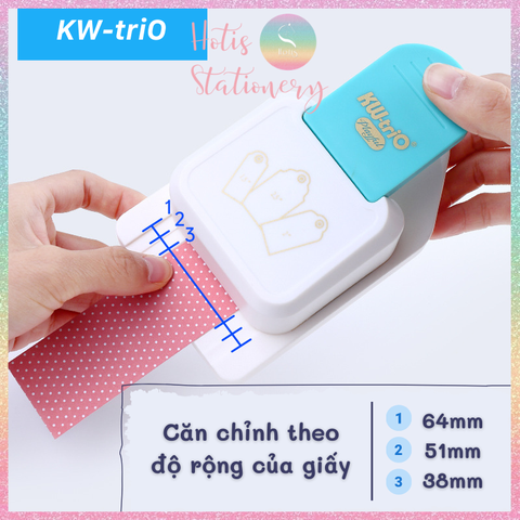 [HOTIS] Dụng cụ bấm tag KW-triO Playful 3in1 cắt giấy thủ công DIY chuyên làm tag/ bookmark/ thiệp
