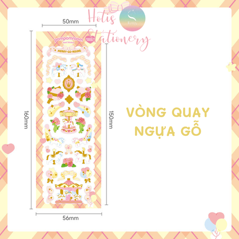 [HOTIS] [17 MẪU] Sticker trang trí card, toploader phong cách Hàn Quốc cán màng lấp lánh