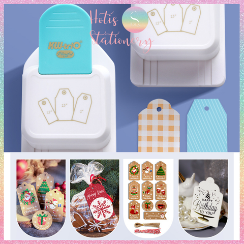 [HOTIS] Dụng cụ bấm tag KW-triO Playful 3in1 cắt giấy thủ công DIY chuyên làm tag/ bookmark/ thiệp
