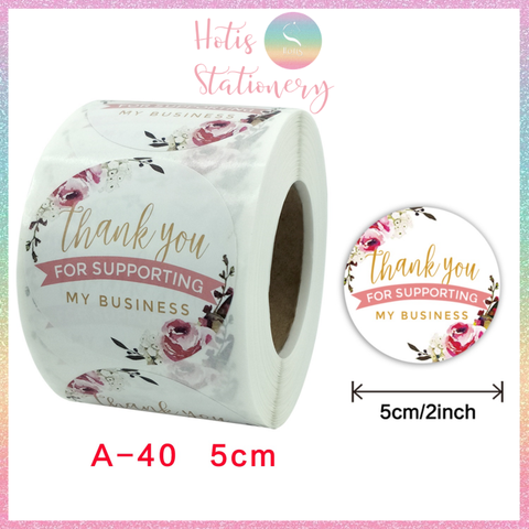 [HOTIS] Sticker Thank You Bigsize, Nhãn dán cám ơn Cỡ lớn 3.8cm/ 5cm - 500 miếng