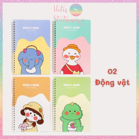 Sổ lò xo A5 kẻ ngang DUMEI sổ tay dễ thương 60 tờ/ 120 trang