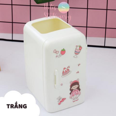 Ống đựng bút tủ lạnh trang trí bàn học thiết kế mới lạ độc đáo hotis-stationery