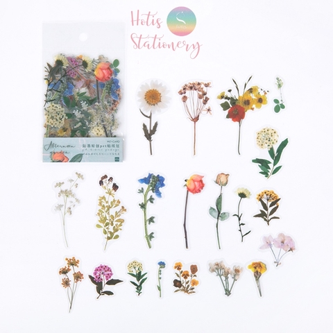 [HOTIS] Set 40 sticker thực vật hoa lá trang trí sổ tay/ nhật ký/ sketchbook