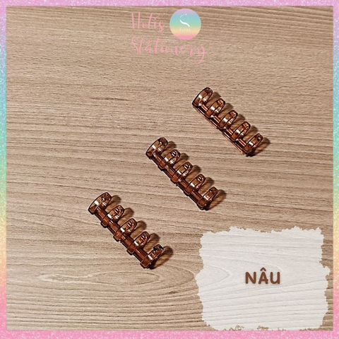 [HOTIS] Thanh còng mini 5 còng - Binder A7/ A6/ A5/ B5/ A4