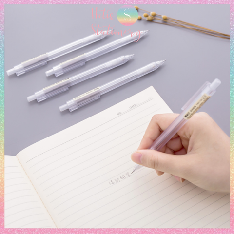 [HOTIS] Bút chì bấm kim vỏ nhựa trong suốt - Ngòi 0.5mm/ 0.7mm