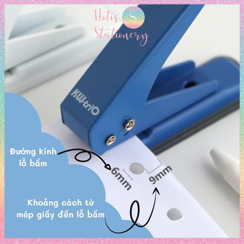 [HOTIS] VER 1 / VER 2 Bấm lỗ tròn 1 lỗ KW-triO dùng cho sổ còng binder DIY bullet journal