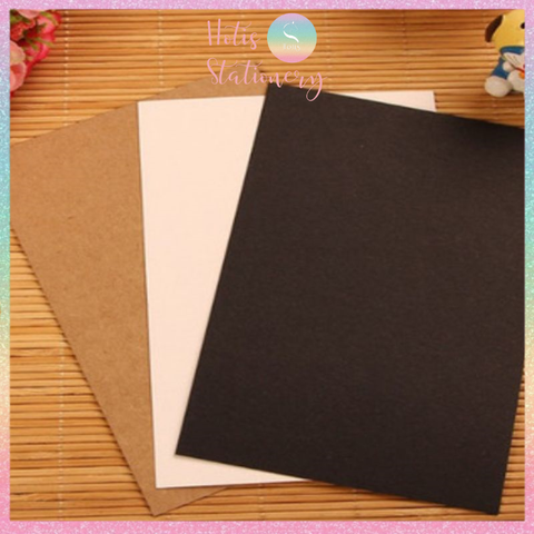 [HOTIS] Giấy bìa cứng 2 mặt làm thủ công DIY - A4 21x28.5cm -  Trắng/ Đen/ Nâu