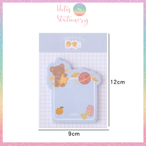 [HOTIS] Giấy note thú cưng phong cách Nhật Bản - 30 tờ - 9x12cm - Có keo dán