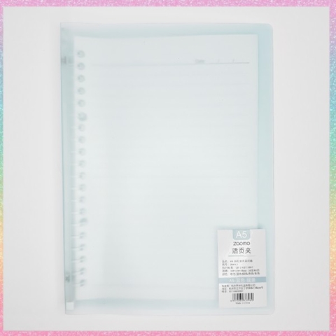 [HOTIS] Sổ A5, binder, sketchbook bìa trong mờ nhiều màu, có thể cuộn lại và thắc nơ làm quà tặng