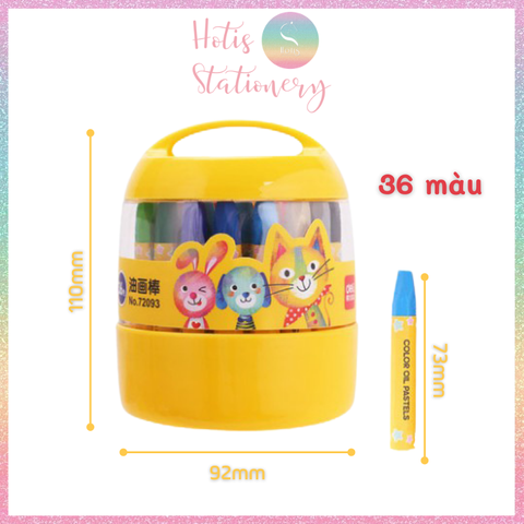 [HOTIS] Bút sáp dầu Deli cho học sinh - Hộp 12/ 18/ 24/ 36 màu