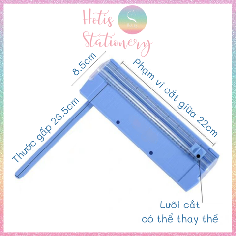 [HOTIS] 10 MÀU - Bàn Cắt Giấy Mini A5 Có Thước Gấp – Dụng Cụ Handmade, DIY Chính Xác & Tiện Lợi