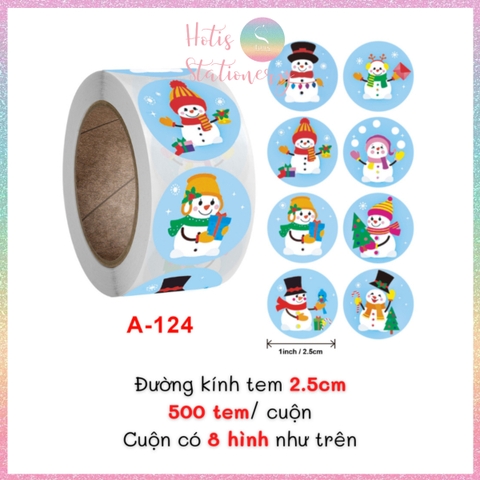 [HOTIS] 49 MẪU - Sticker nhãn dán Giáng Sinh Noel niêm phong trang trí hộp quà