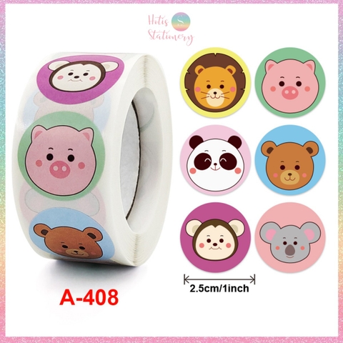 [HOTIS] Sticker Cuộn 500 Nhãn Dán Khen Thưởng Học Sinh - Tạo Động Lực, Kích Thích Học Tập, Phù Hợp Giáo Viên & Phụ Huynh