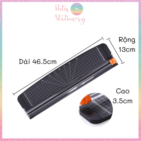 Bàn cắt giấy A3 cỡ lớn 45.6x13cm - Màu đen