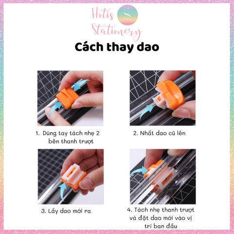 Bàn cắt giấy A3 cỡ lớn 45.6x13cm - Màu đen