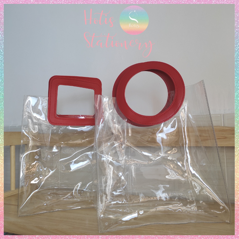 [HOTIS] [CÕ NHỎ] Túi PVC trong suốt loại dày cầm tay đựng quà tặng, mỹ phẩm