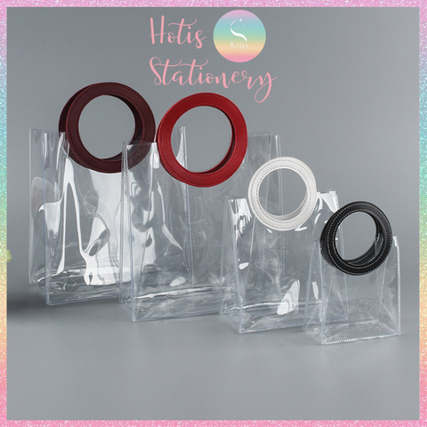 [HOTIS] [CỠ LỚN] Túi PVC trong suốt loại dày cầm tay đựng quà tặng, mỹ phẩm - Nhiều kích cỡ, màu sắc