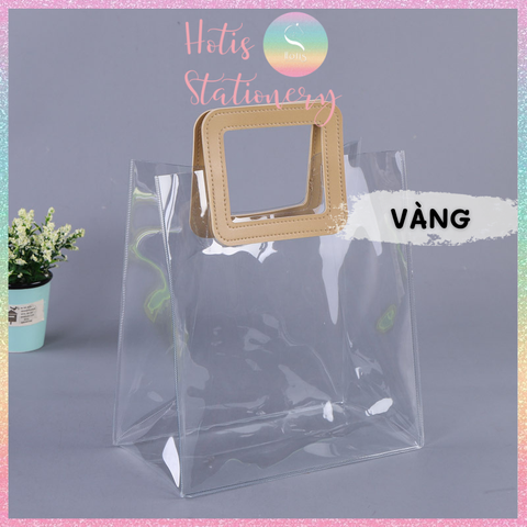 [HOTIS] [CÕ NHỎ] Túi PVC trong suốt loại dày cầm tay đựng quà tặng, mỹ phẩm