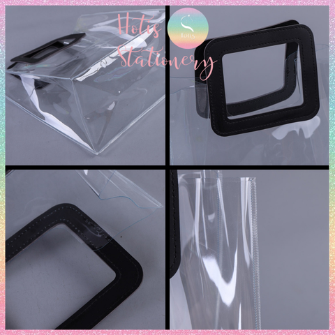 [HOTIS] [CỠ LỚN] Túi PVC trong suốt loại dày cầm tay đựng quà tặng, mỹ phẩm - Nhiều kích cỡ, màu sắc
