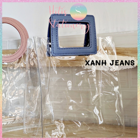 [HOTIS] [CÕ NHỎ] Túi PVC trong suốt loại dày cầm tay đựng quà tặng, mỹ phẩm