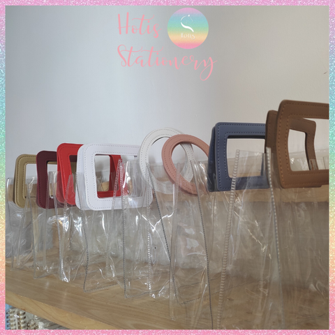 [HOTIS] [CÕ NHỎ] Túi PVC trong suốt loại dày cầm tay đựng quà tặng, mỹ phẩm