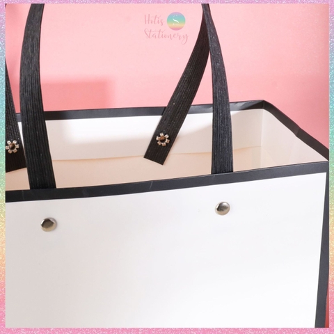 [HOTIS] Túi giấy đựng quà tặng Best Love trắng hồng quai xách KT 22x22x11cm - Lễ Tình nhân, sinh nhật, tặng quà